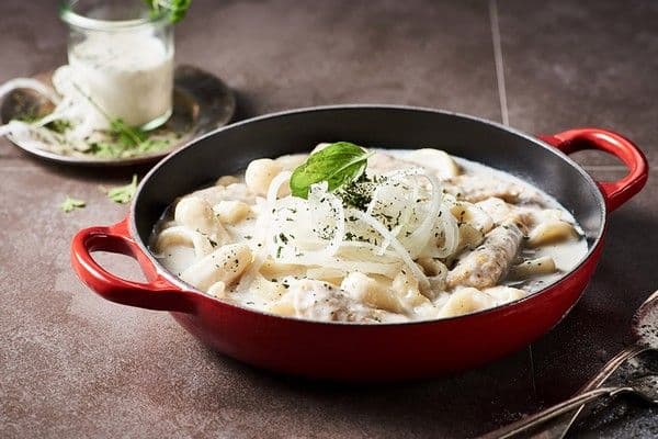 Cream Tteokbokki 奶油辣炒年糕(培根、香肠)