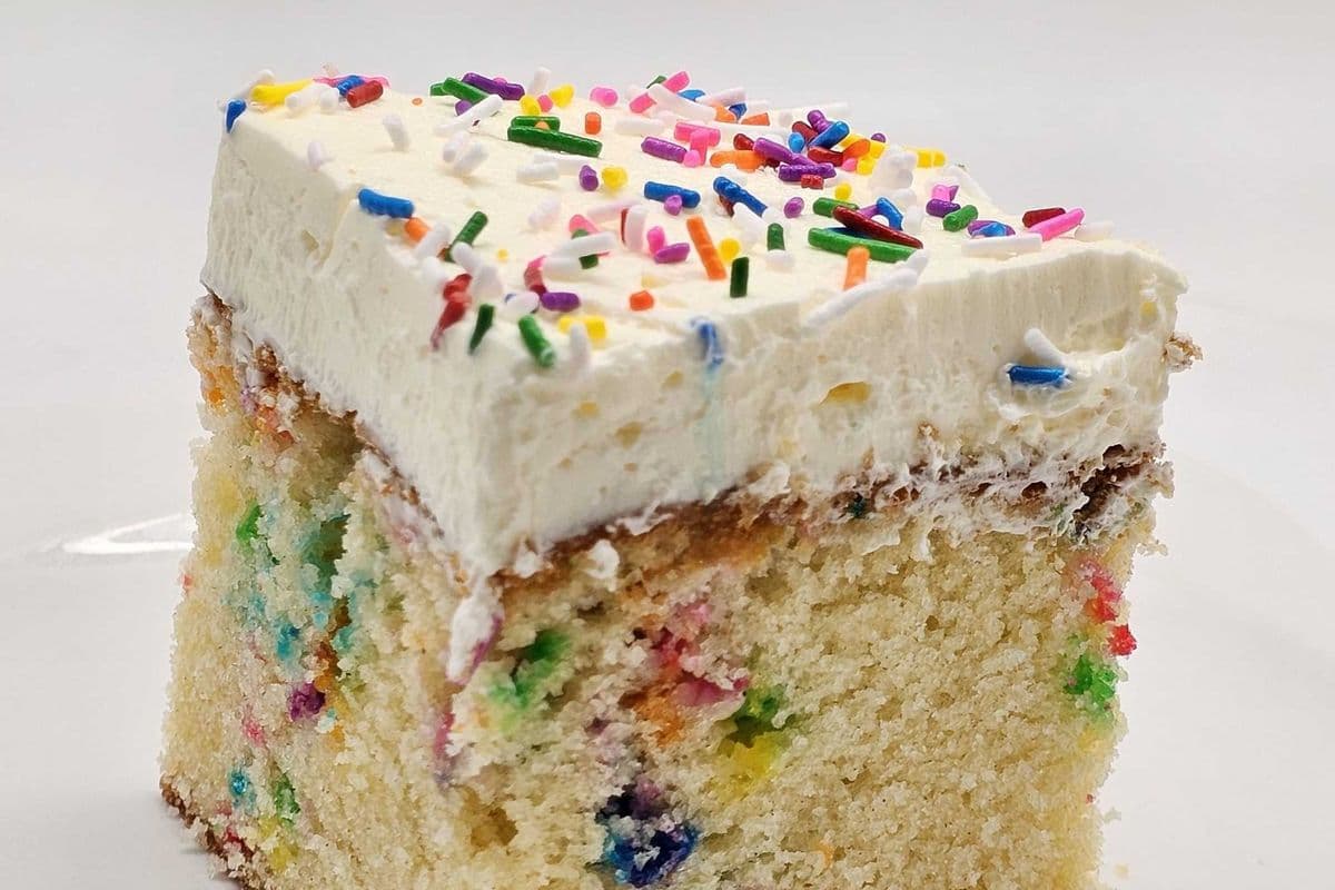 Vanilla Funfetti Cake Square