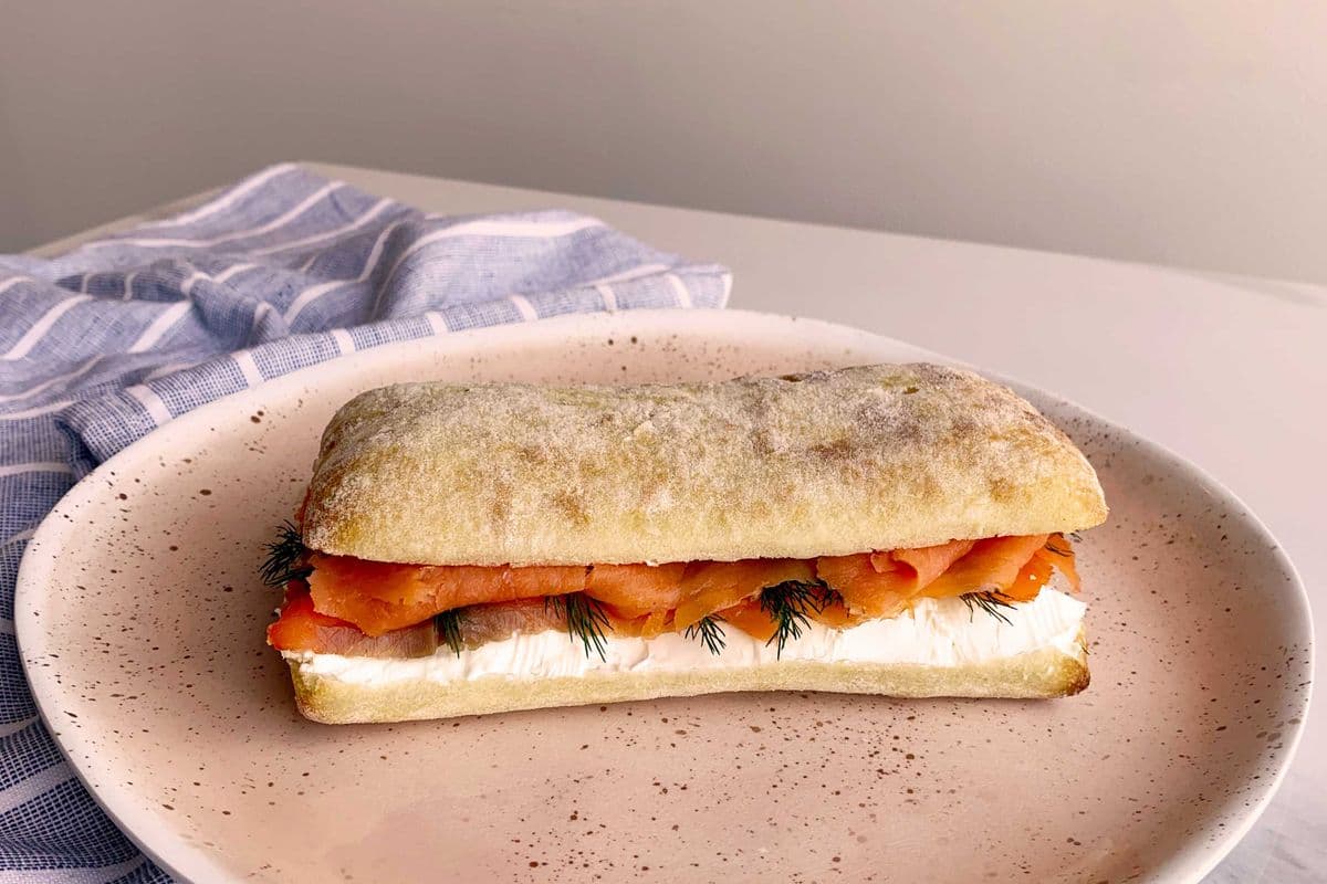 Ciabatta saumon fumé / Smoked Salmon Ciabatta