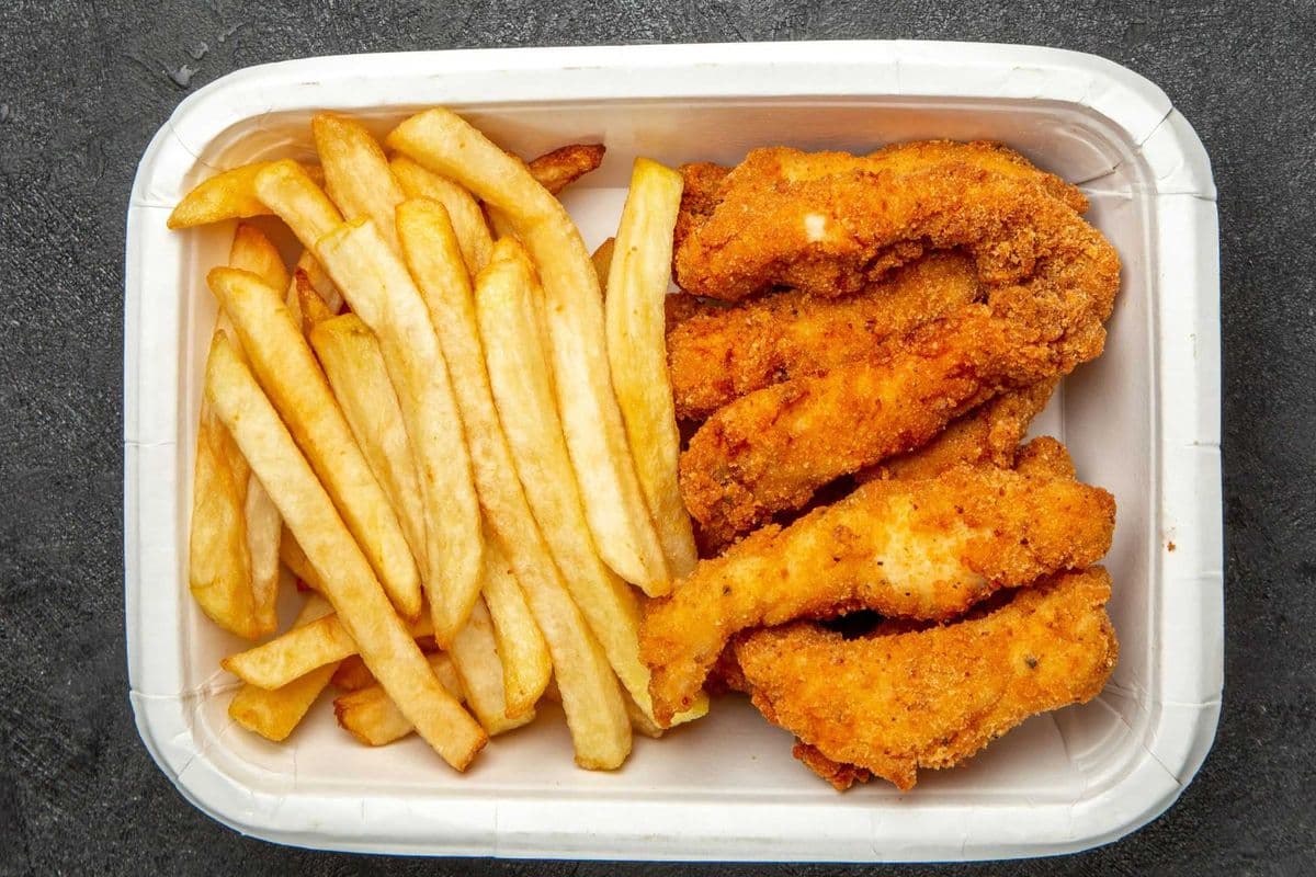 4 Chicken Strips and Fries