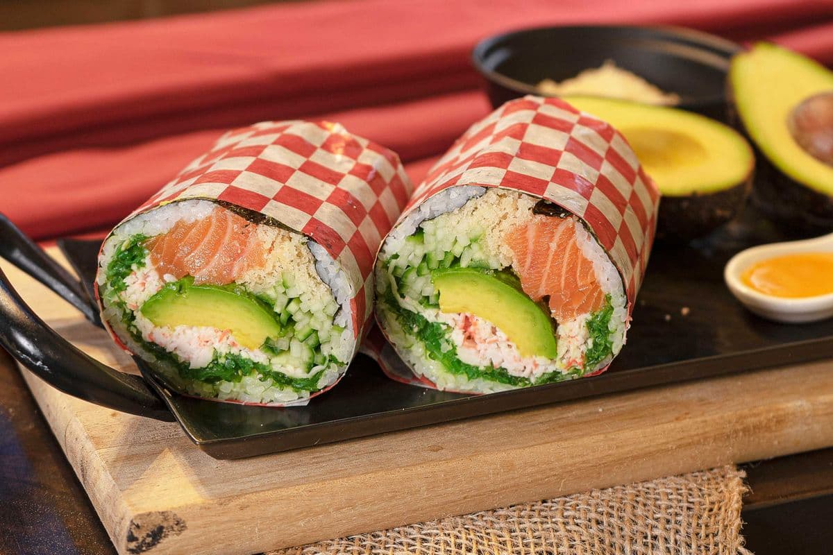 Salmon Sushi Burrito Combo