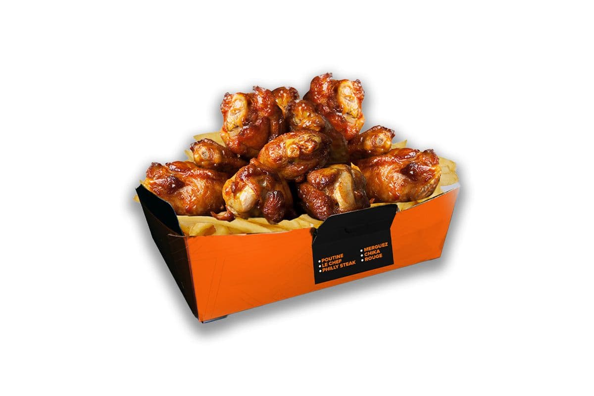12 pcs ailes de poulet + frites / 12 pcs chicken wings + fries