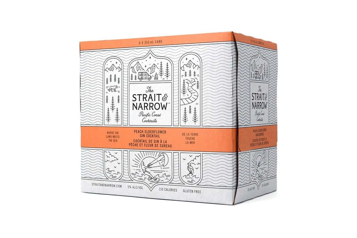 Strait & narrow peach elderflower (4 PK) (4 x 355ml)