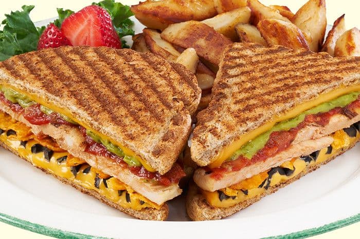 Nacho grilled cheese with potatoes