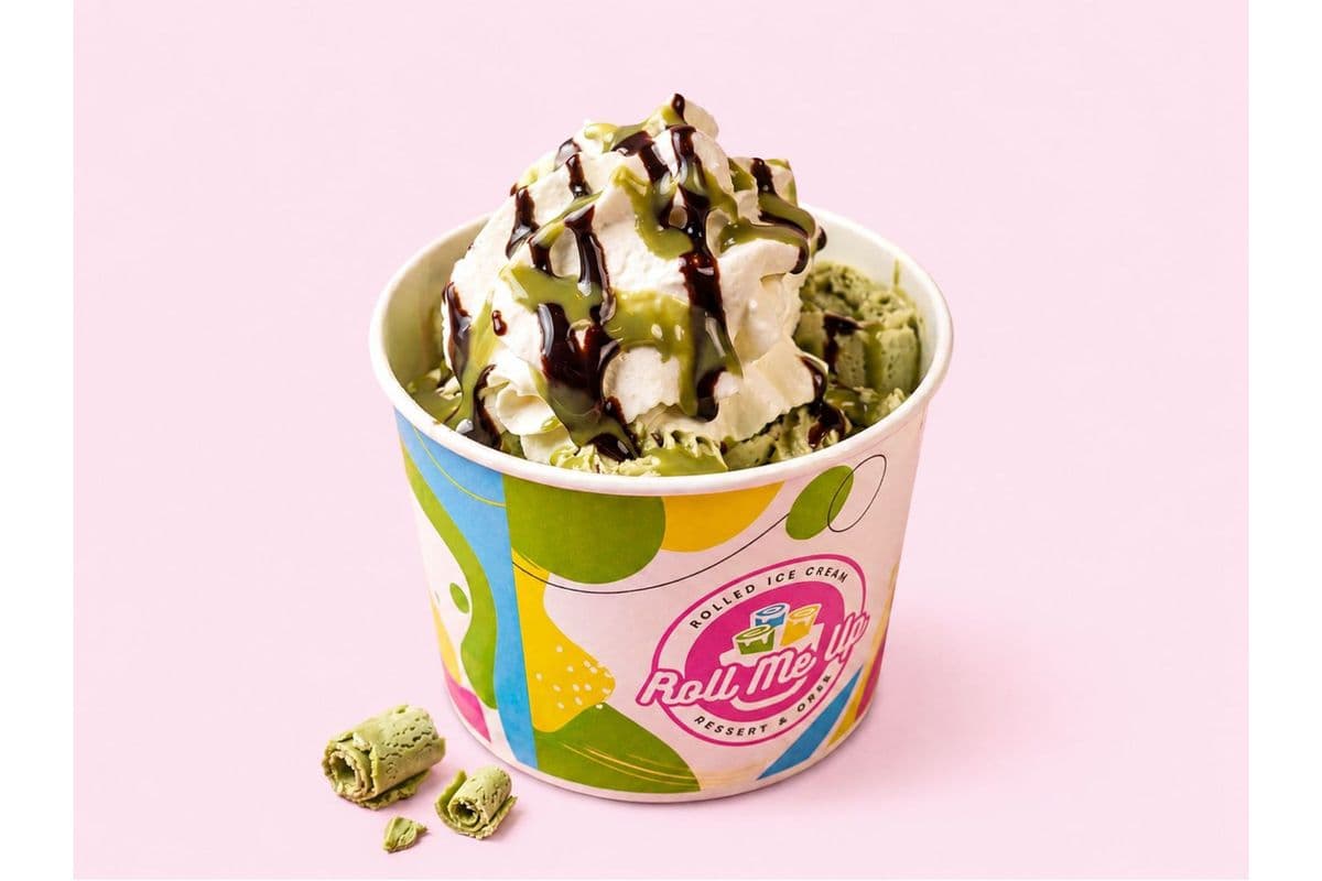 Dubai Chocolate Rolled Ice Cream