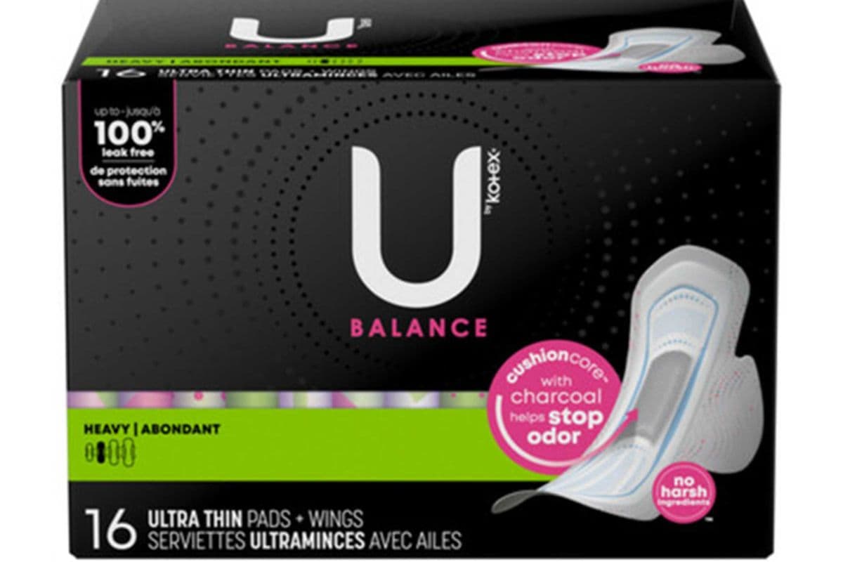 U by Kotex Balance Ultra Thin Pads Heavy With Wings 16 Count (Pack of 16)