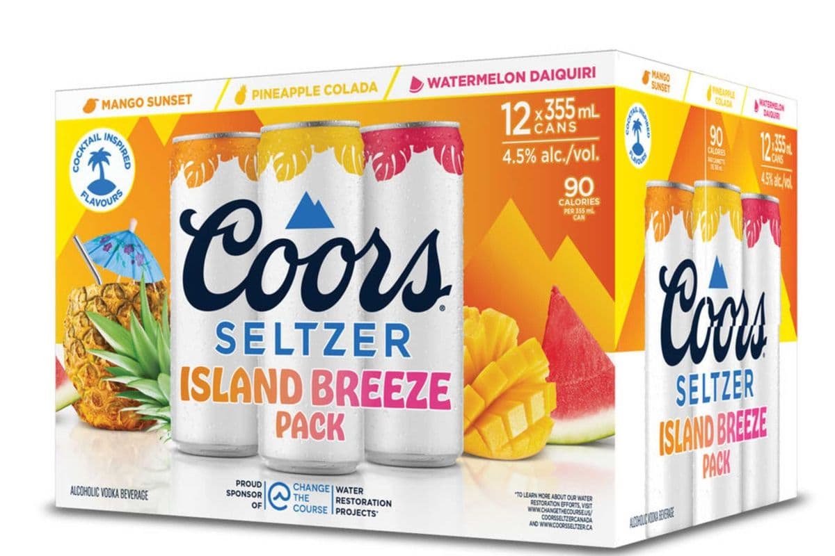 Coors Seltzer Island Breeze Pack (12 x 355 ml Cans)