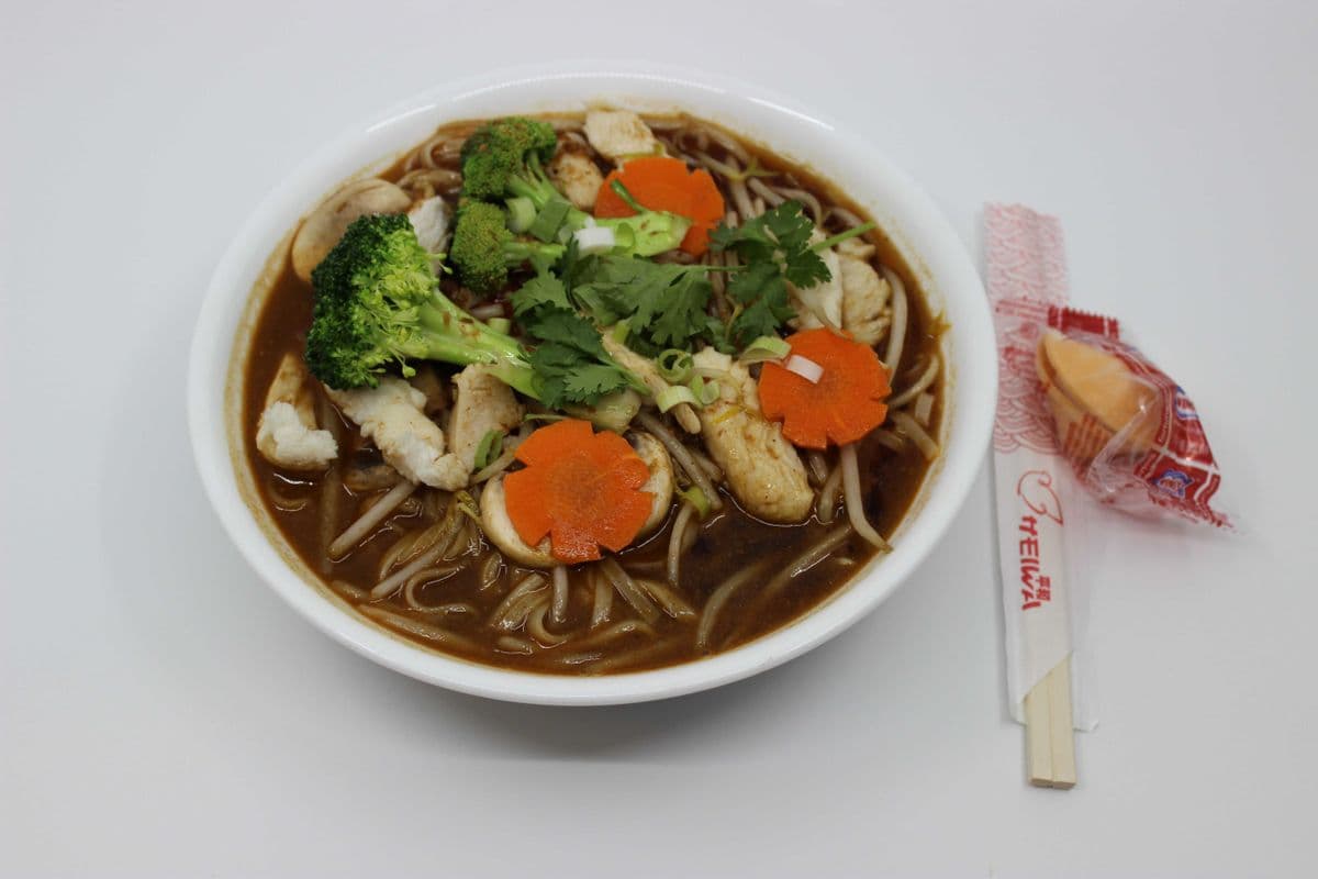11. Satay Shrimp Rice Noodle Soup