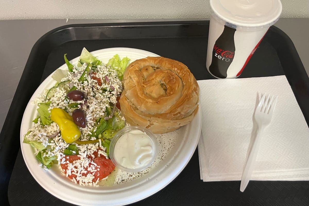 Spinach Pie Dinner With Tzatziki