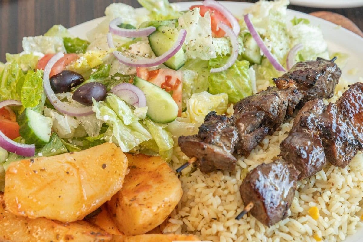 Lamb Souvlaki Dinner
