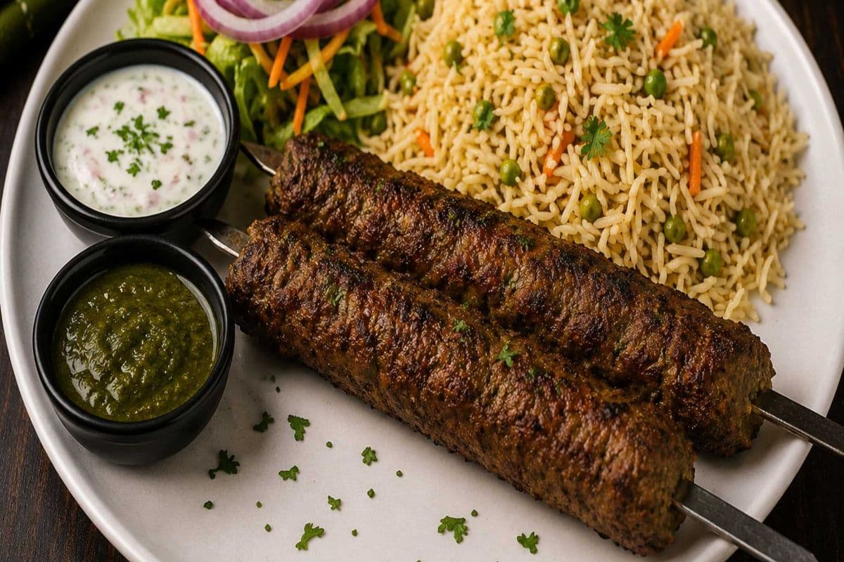 Beef Seekh Kabab (2 Brochettes)