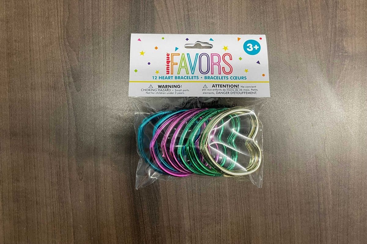 12 Shiny Heart Bracelets