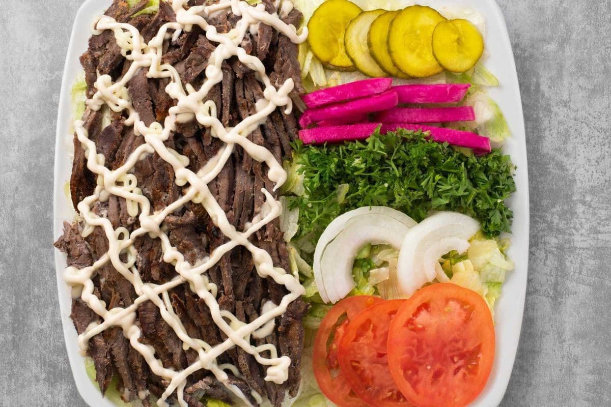 Beef Shawarma on Salad