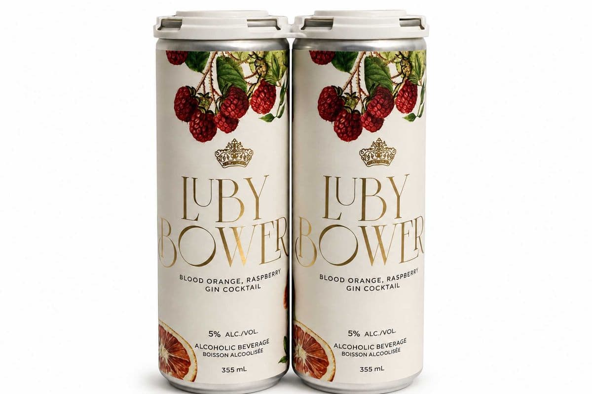 Luby Bower Orange Raspberry Gin 4PK (MADE IN CANADA) (1 x 355ml)
