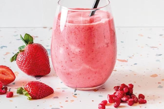 Smoothie fruits rouges et grenade / Red Fruit and Pomegranate Smoothie