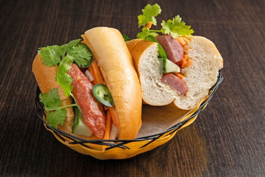 BBQ Nem (Vietnamese Pork Sausage) Banh Mi