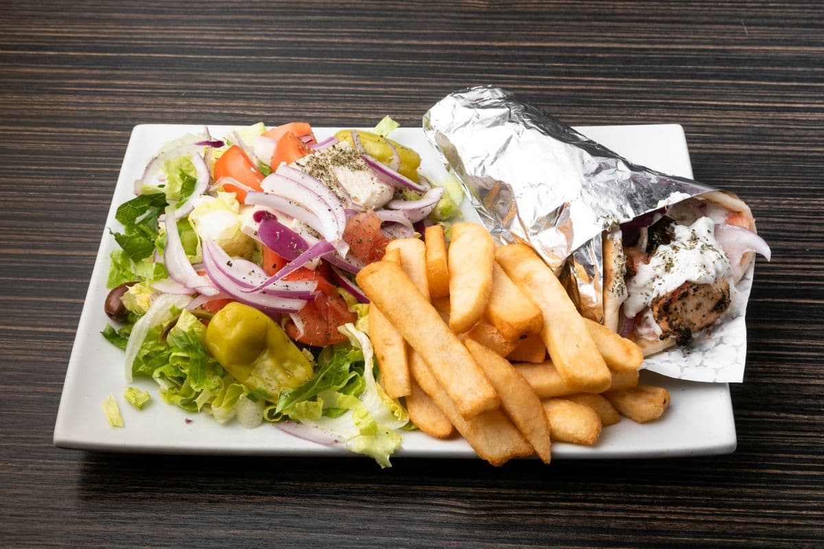 Pita souvlaki (1 mc) / Souvlaki Pita (1 pc)