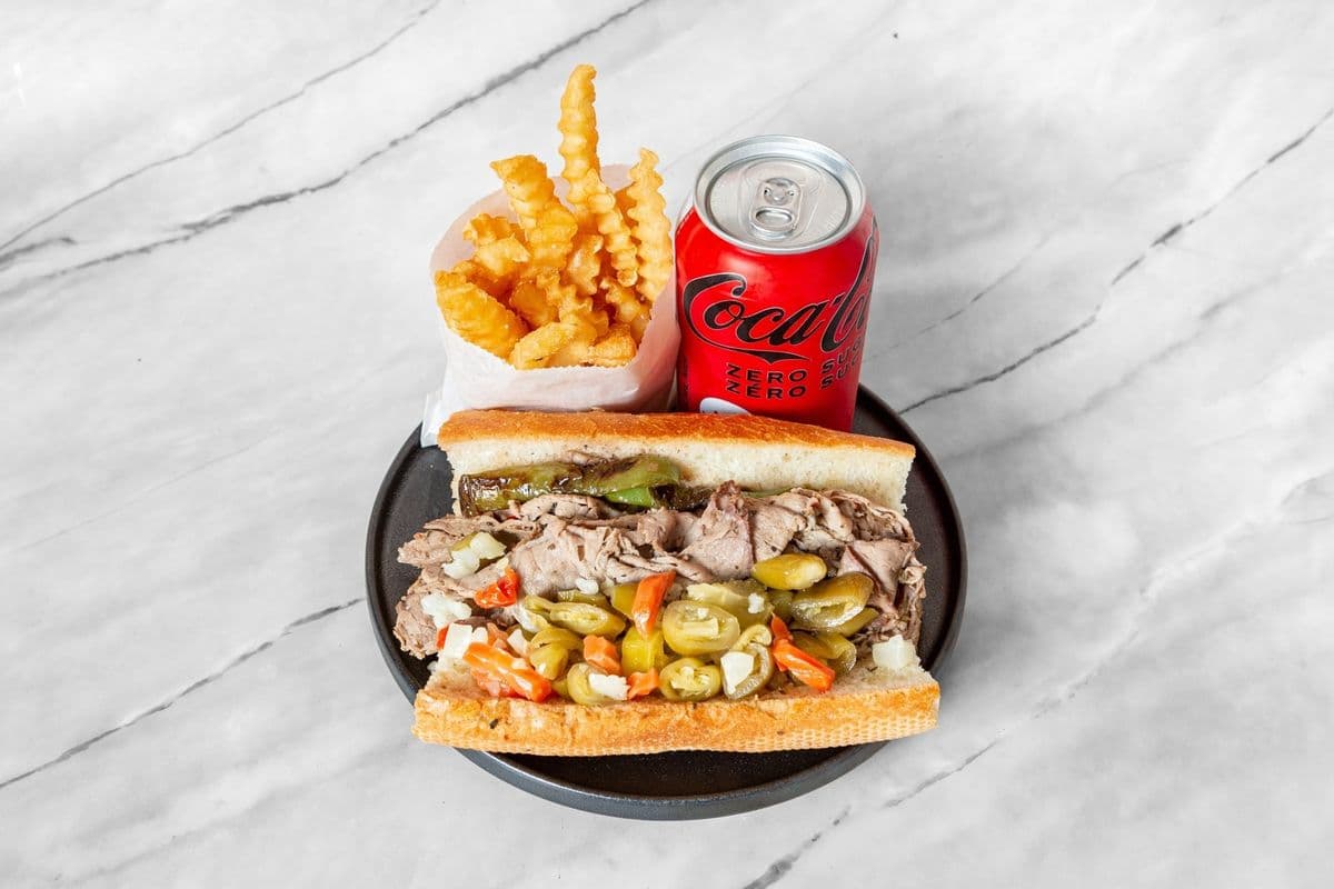 6" Italian Beef Sandwich Combo with Fries