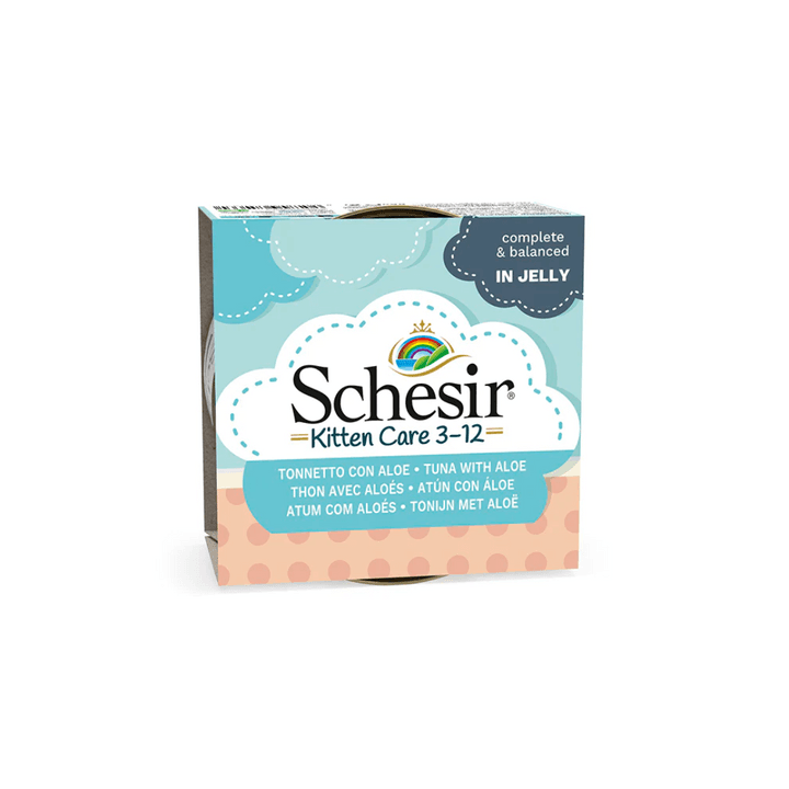 Schesir Wet Cat Food - Kitten Tuna & Aloe in Jelly Canned (85 g)