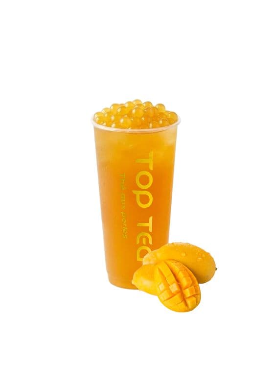 T3 Mango tea with mango popping / /Thé à la mangue avec popping à la manue