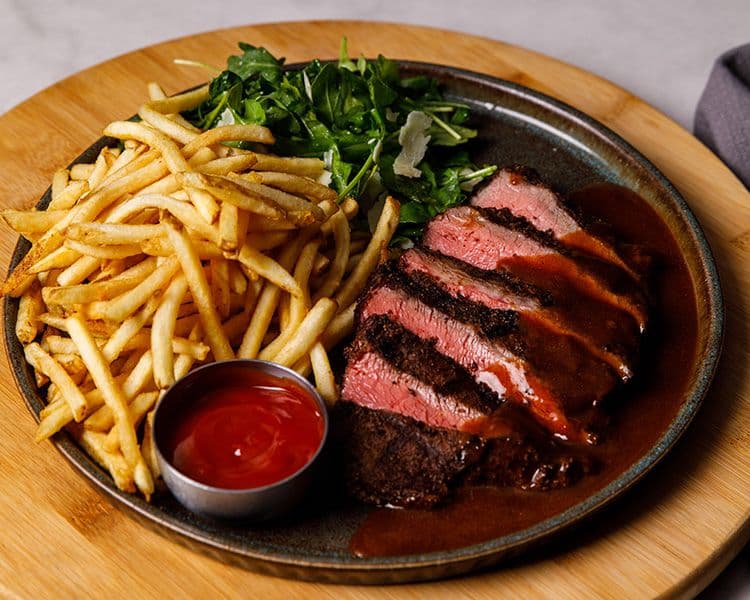 GF 8oz Flat Iron GF Steak Frites