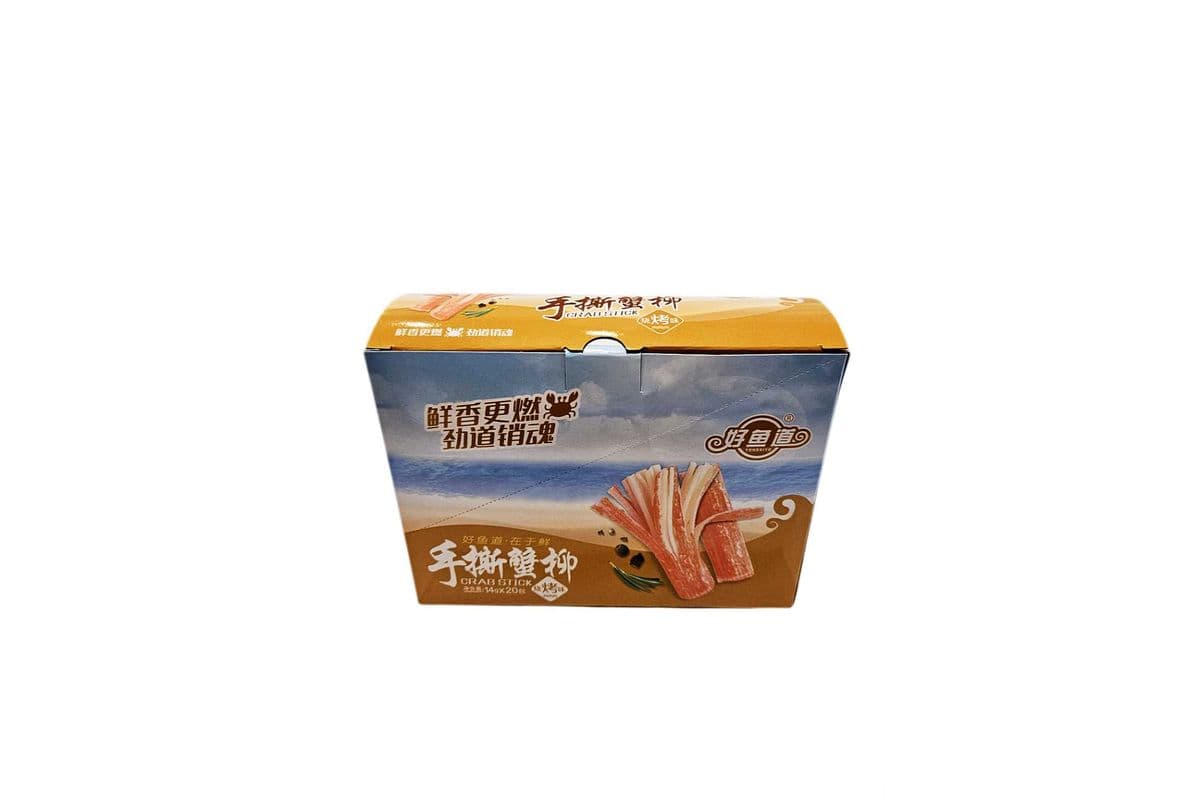 HYD Crab Stick BBQ Flavor(BOX)(好鱼道 手撕蟹柳 烧烤味)
