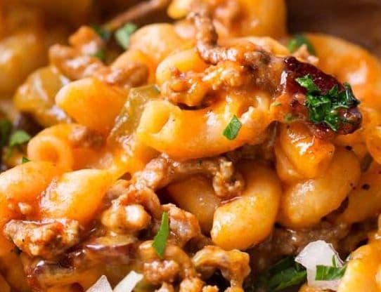 High End Bacon Cheese Burger Mac N' Cheese