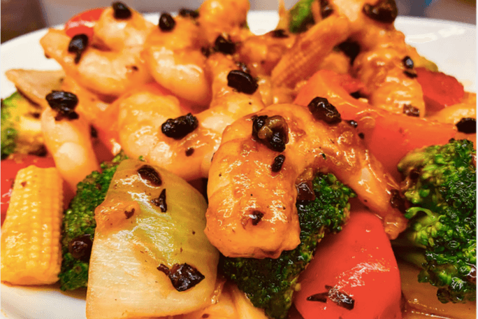 17. Stir Fried Prawns in Black Bean Sauce 豉汁炒蝦