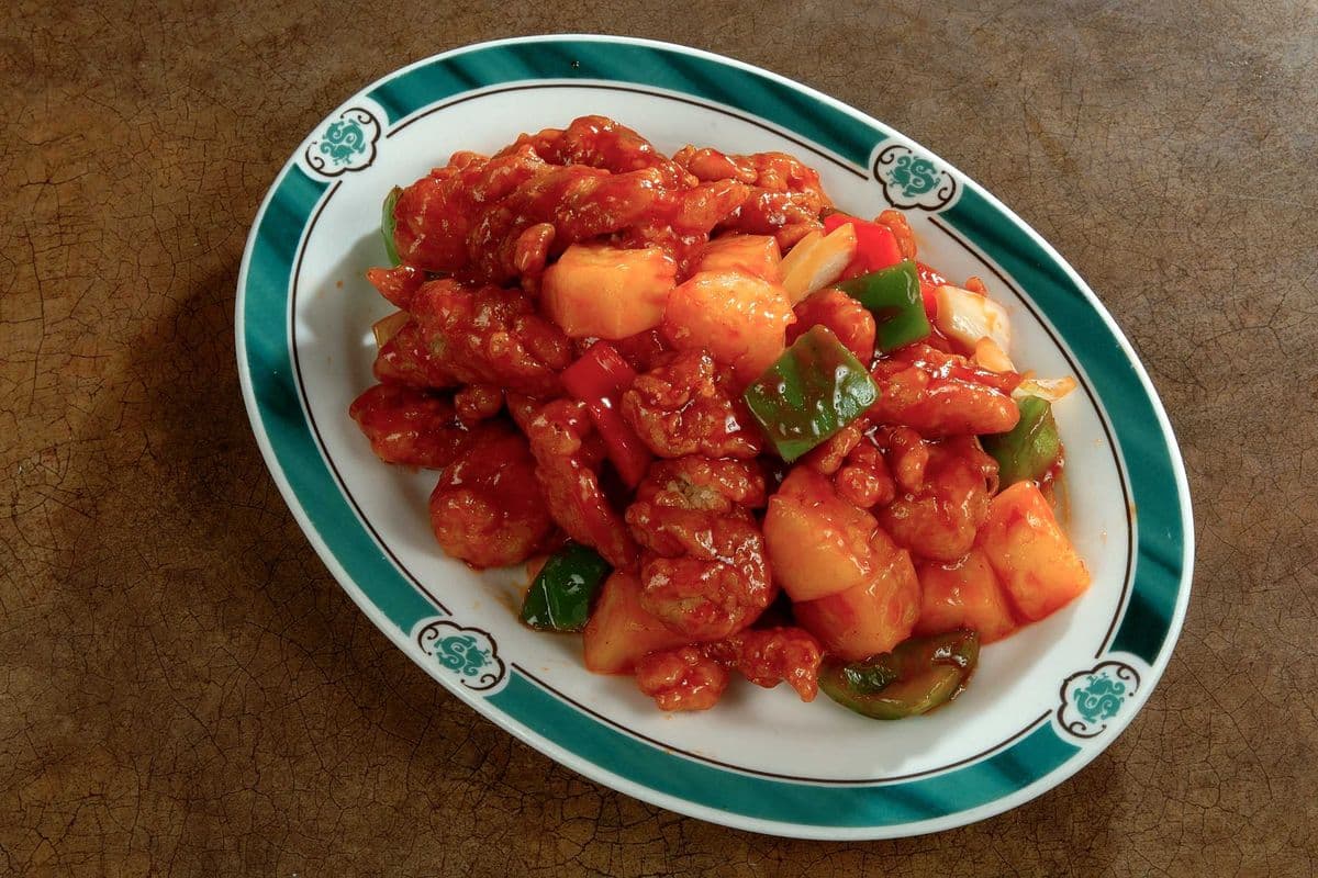 198. Sweet-and-Sour Pork with Pineapple Cantonese Style