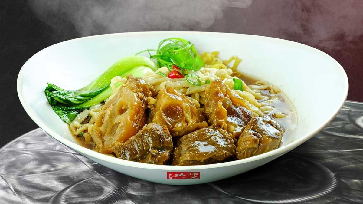 A8. Braised Beef Tendon and Shank with Noodle in Soup