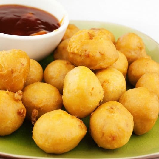 120. Deep-Fried Chicken Balls with Sweet-and-Sour Sauce