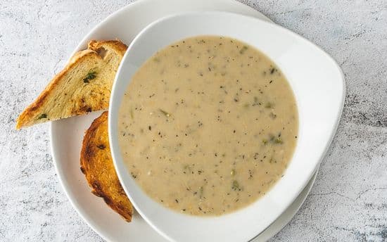 Guinness, Crab, and Asparagus Soup