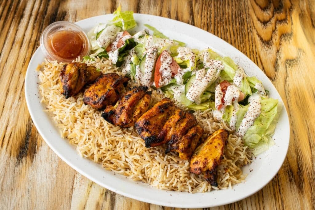 Chicken Thigh Kabob Plate