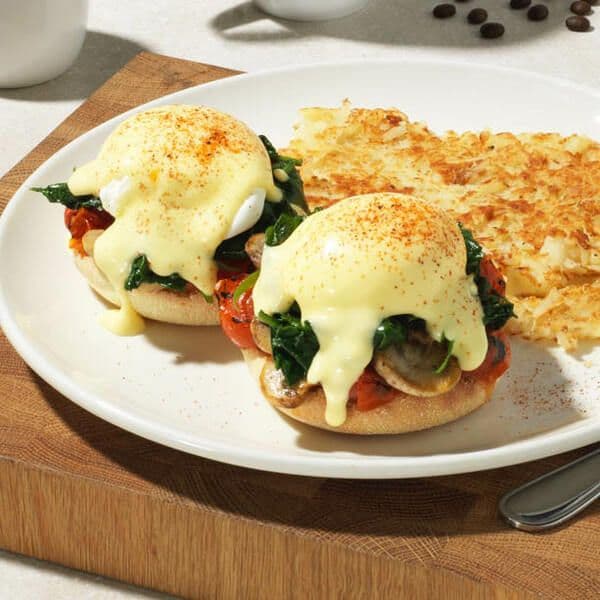 Charred Tomato & Spinach Benedict