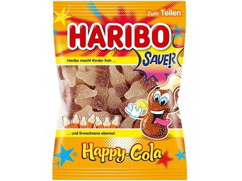 Haribo Happy Cola Sauer Gummy Sour Candy Bag