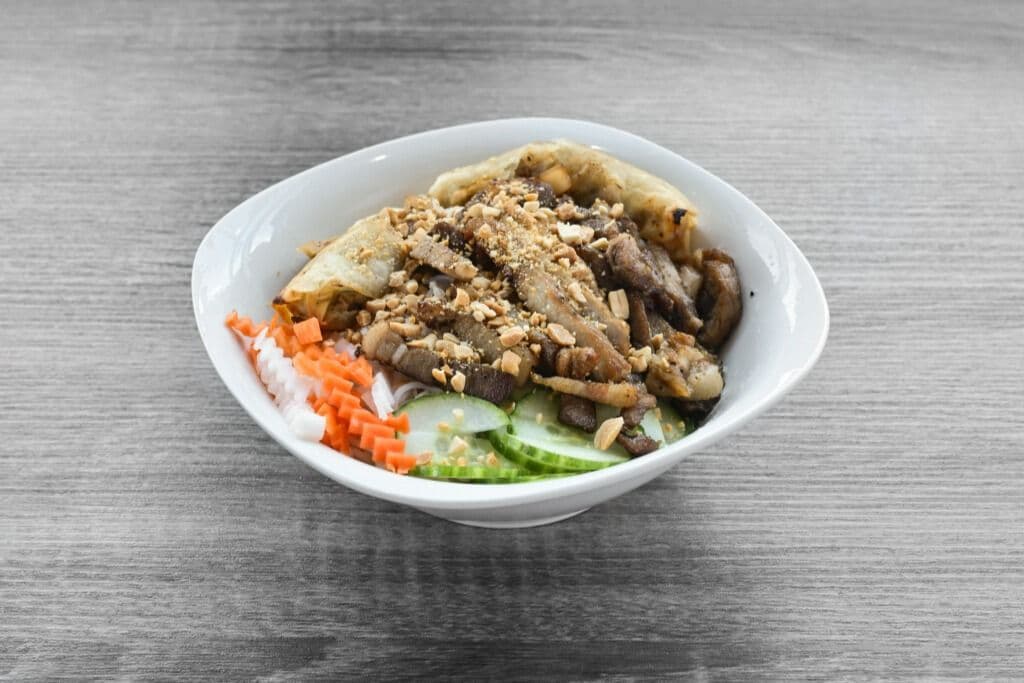 Noodle Bowl - Pork with Spring Rolls