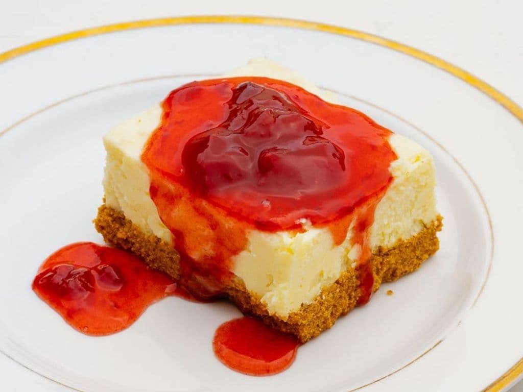Cheesecake with Strawberry Topping