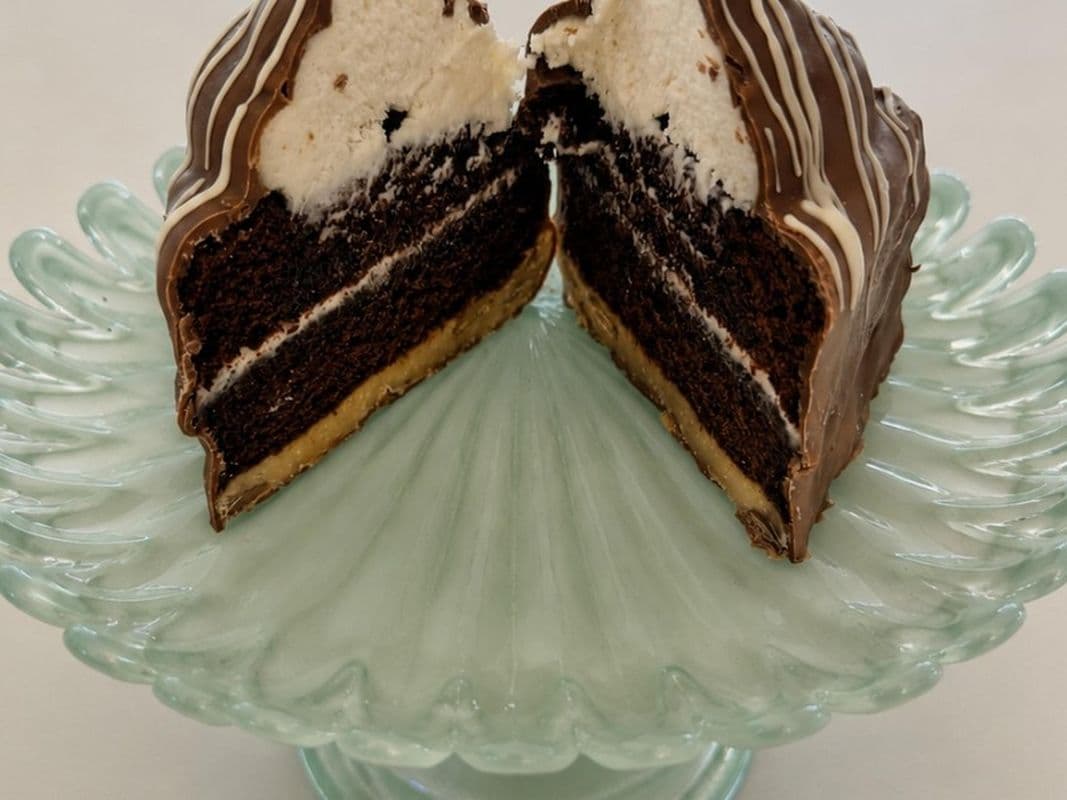 Marshmallow Monster Cube Cake