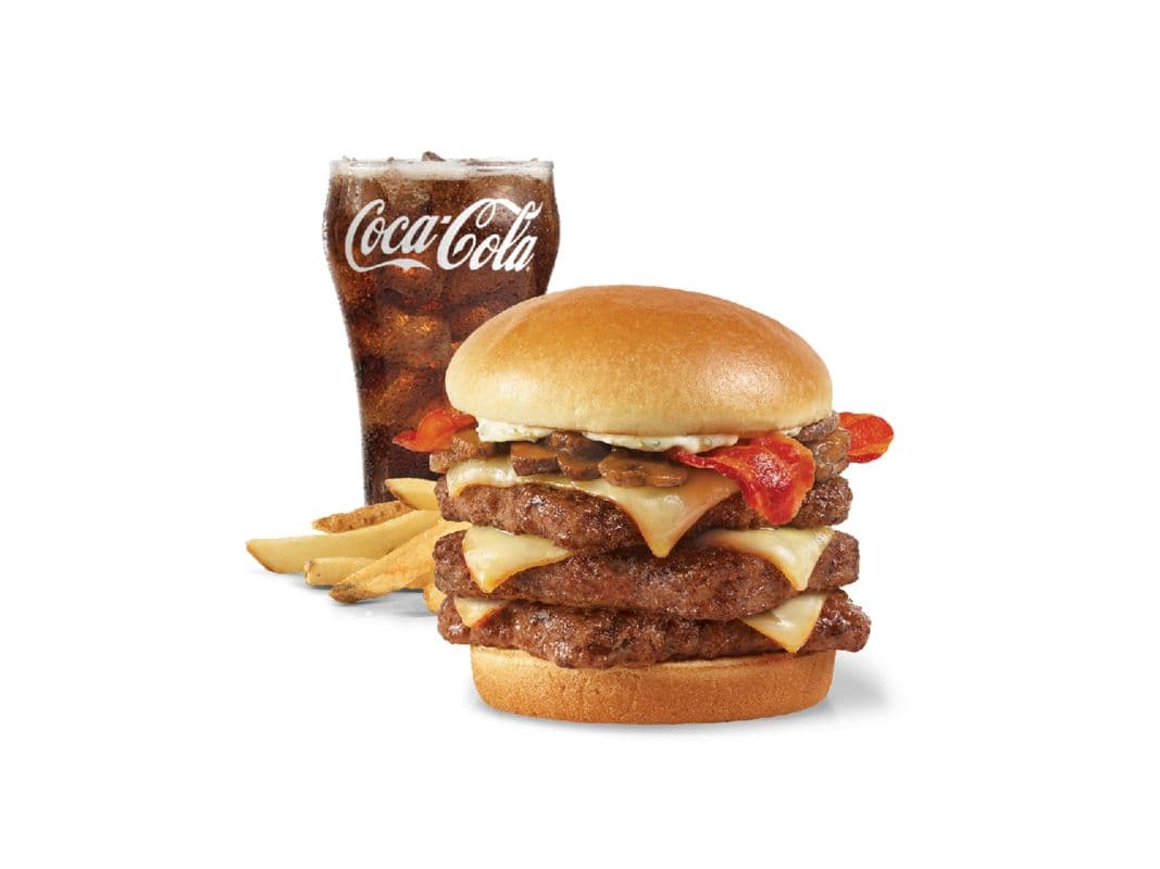 Garlic Mushroom Bacon Cheeseburger, Triple Combo - Large