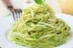 Linguine al Pesto di Pistacchio e Basilico (made with real Pistacchio and Pistacchio cream and Pecorino Romano Chese)