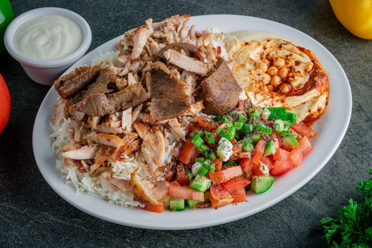 Mix Donair & Chicken Rice Plate