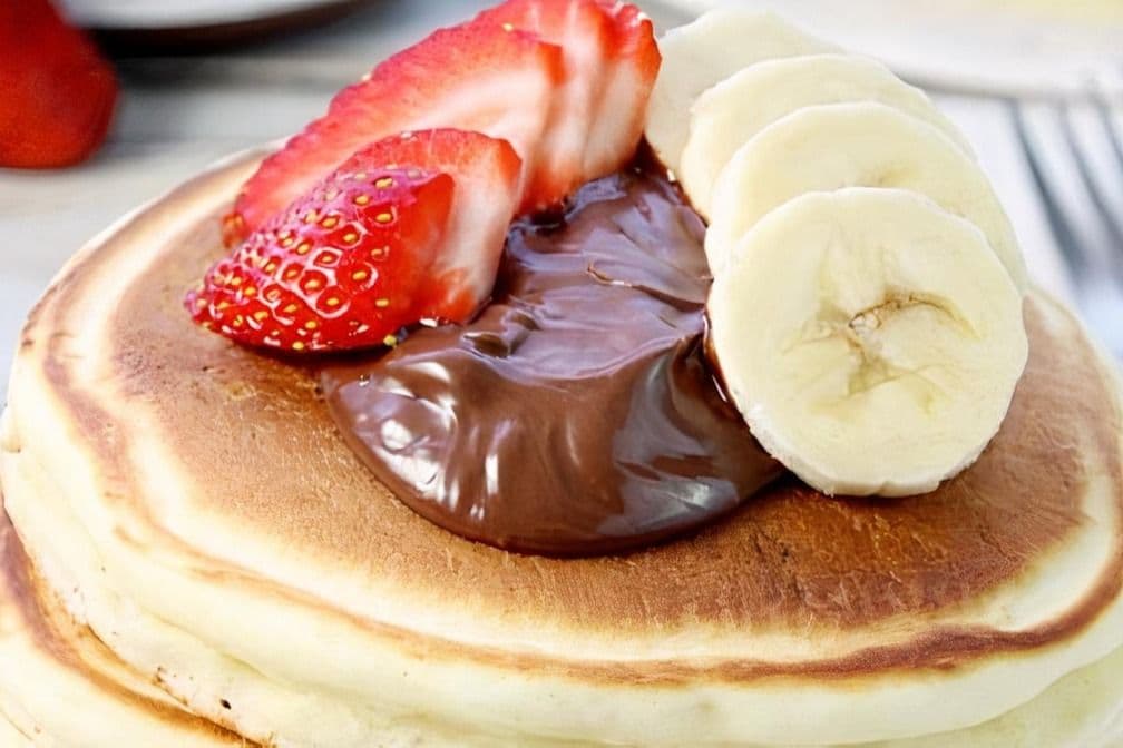 Bananes et Fraises avec Nutella / Bananas and Strawberries with Nutella