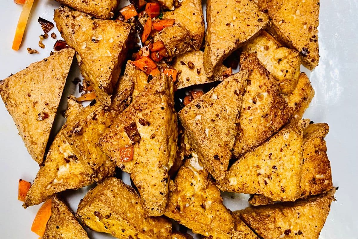Deep-Fried Spicy Crispy Tofu Wedges