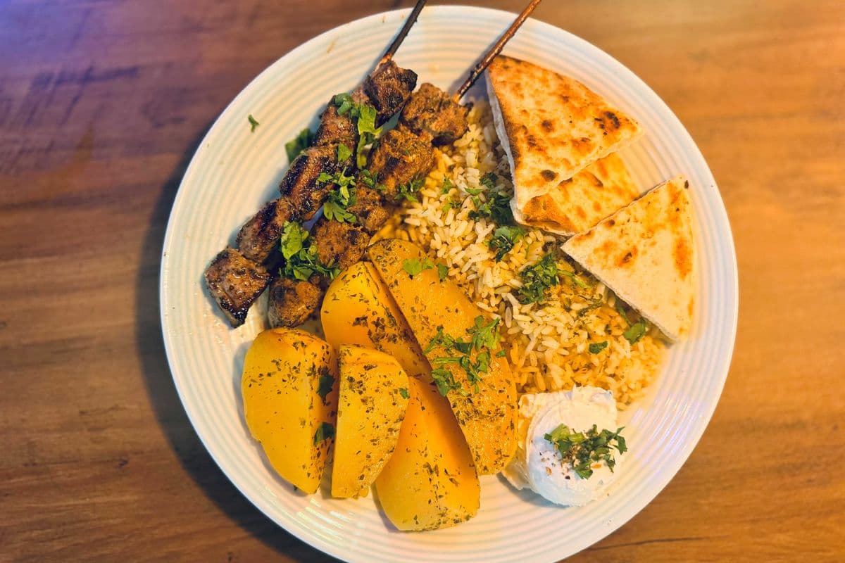 Lamb Souvlaki Dinner