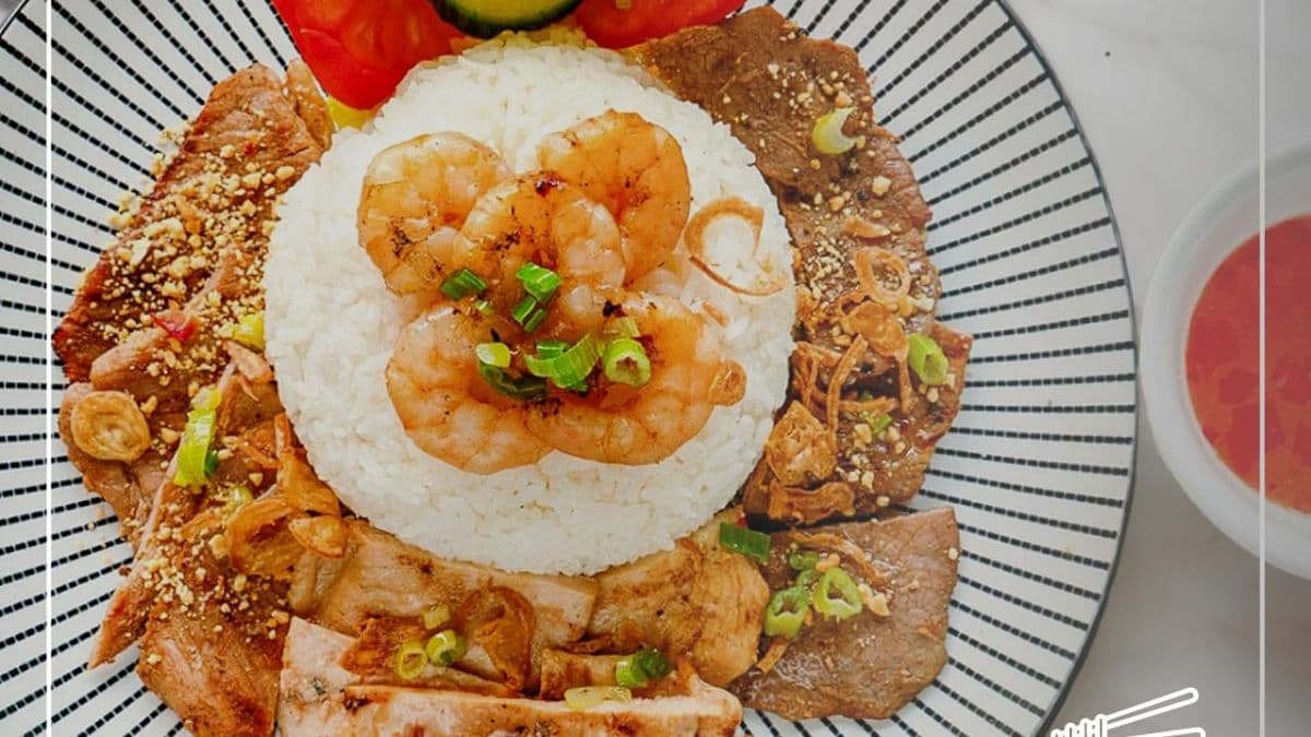 45. Grilled Pork, Beef, Chicken and Shrimp (Online)