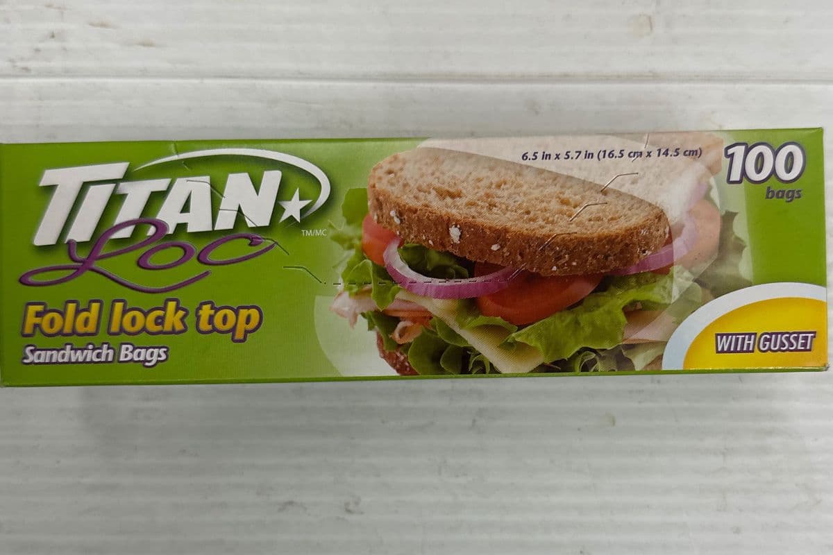 Titan Fold Lock Top Sandwich Bags (100 bags)