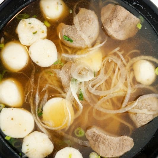 45. Rare Beef and Beef Ball Noodle Soup