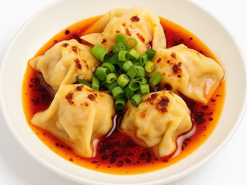 Wontons in Chili Oil (10 pcs) 红油抄手