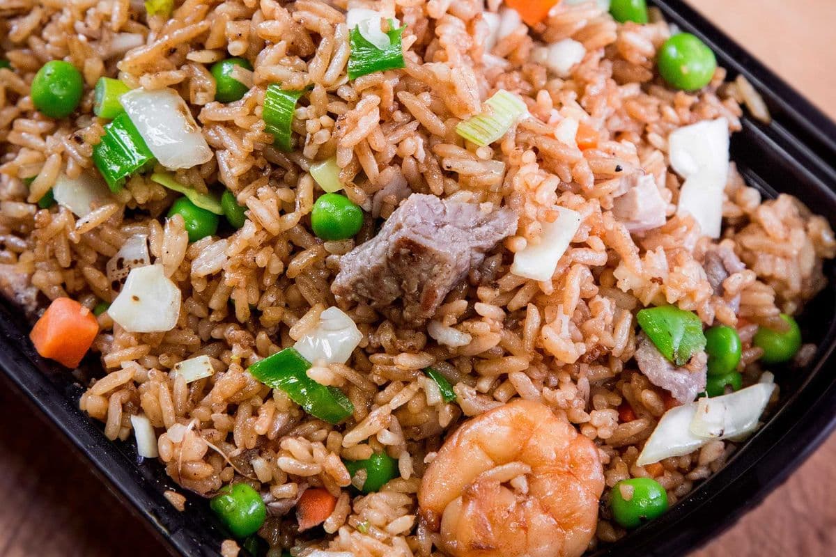 Tropical Mixed Fried Rice (Chicken, Lamb and Shrimp)