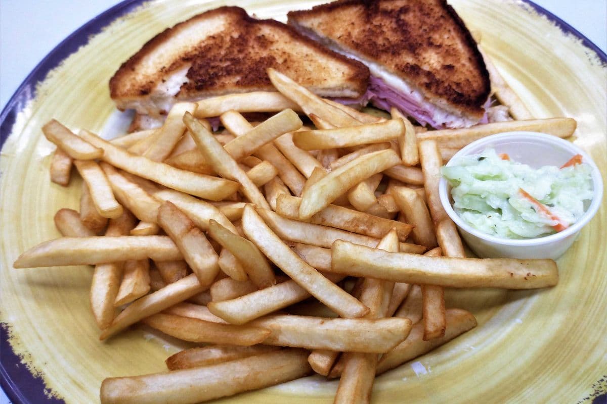 Ham and Swiss Grilled Cheese Sandwich